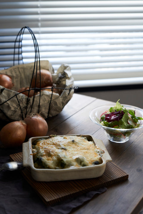 GRØNのグリーンモンスターを使ったレシピ -野菜をたっぷりと。グリーンモンスターグラタン