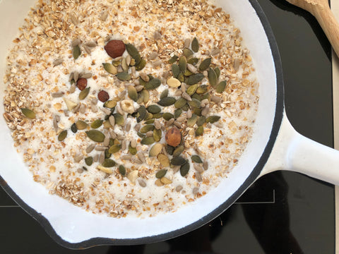 GRØNのパンケーキミックスを使ったレシピ -プロテインオートミール