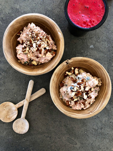 GRØNのレッドヒートを使ったレシピ -Meatless Monday! プロテインの入ったオートミール